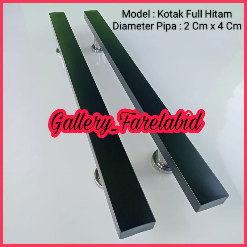 Handle Pintu Rumah Stainless Steel Hitam 60 Cm Gagang Pintu Rumah Modern 45 Cm Pegangan Pintu Kupu Tarung Tarikan Pintu Rumah Utama Minimalis