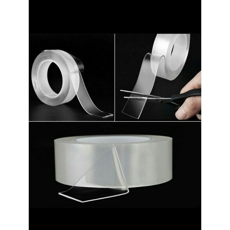 

Magic Tape Double Tape Reusable Gel Isolasi Selotip 2 Sisi Kuat Dapat Di Cuci