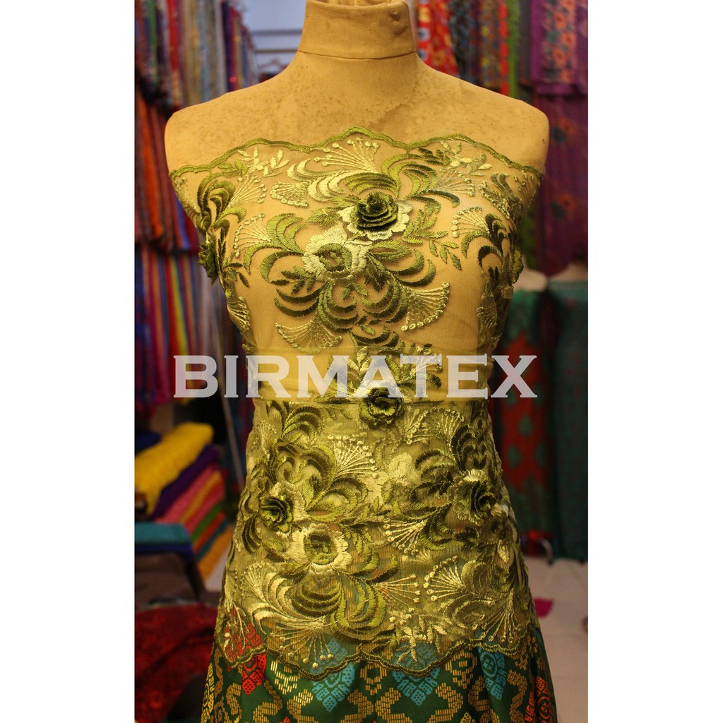 Kain Tile 2 Warna Bunga Pita - Birmatex