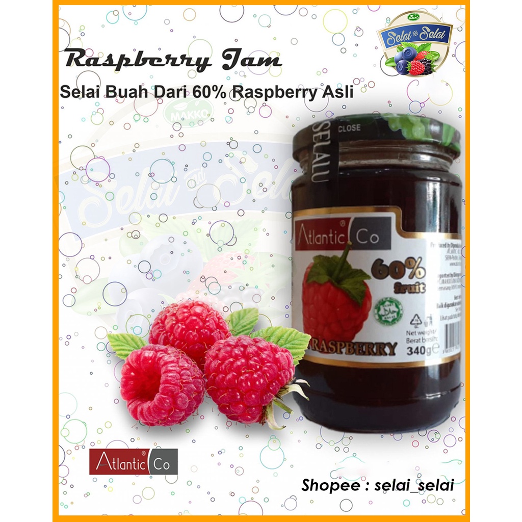 

Selai Buah Raspberry Jam | Atlantic Co ( 340gr )