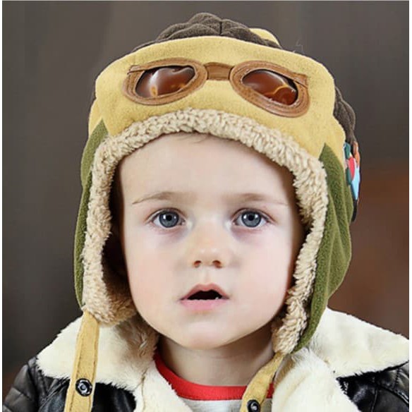 Topi Bayi Pilot Hat Topi Kupluk Bayi Pilot - ACG258 - Merah