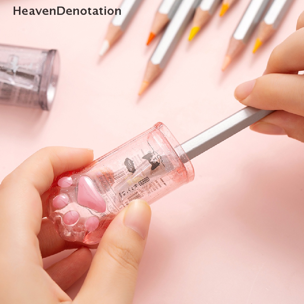 [HeavenDenotation] Cute Cat Paw Pencil Sharpener Kawaii School Supplies Student Prize Kids Gift