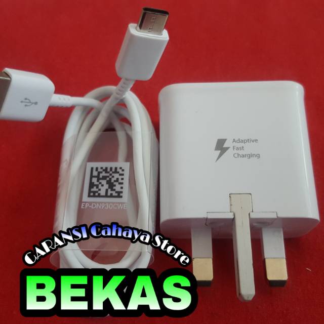 Charger Samsung Fast Carging S8 S9 S10 S10E C9 A9 NoteFE Note7 M20 M30 Original Bawaan Type C Ori