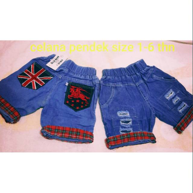 Celana pendek anak hotpants 1-6 thn denim