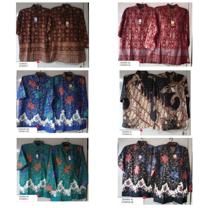 BAJU COUPLE BATIK / BAJU PAPA MAMA / BAJU PASANGAN / BATIK COUPLE / BAJU BATIK / ATASAN BATIK