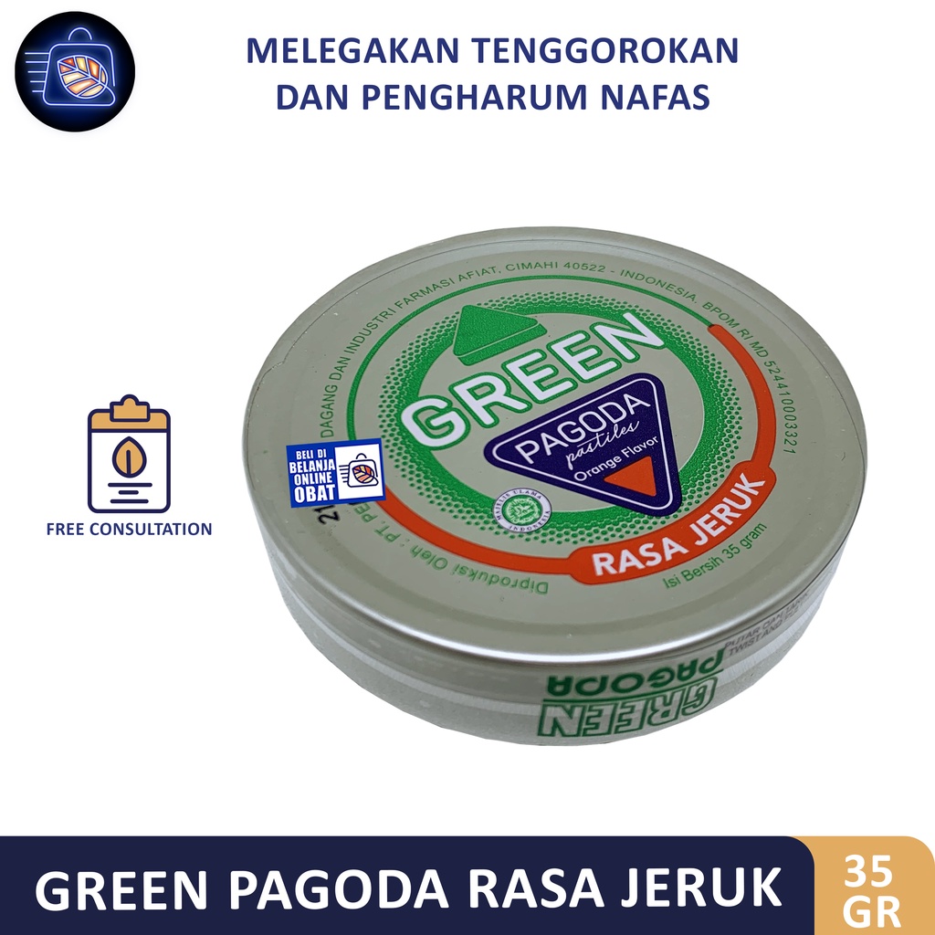 

GREEN PAGODA PASTILES RASA JERUK // Permen Pelega Tenggorokan