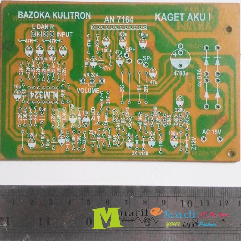 PCB BAZZOKA IC AN 7164 BASS SUBWOOFER