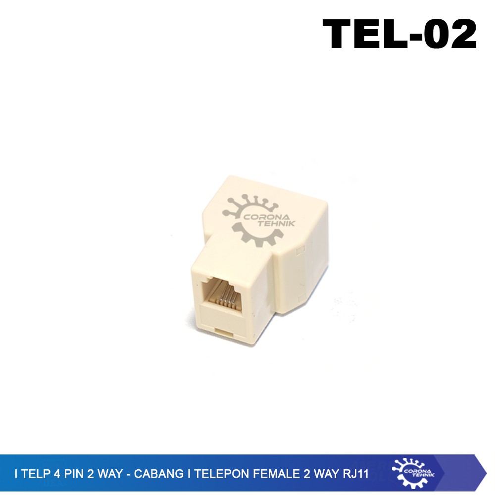 I Telp 4 Pin 2 Way - Cabang I Telepon Female 2 Way RJ11