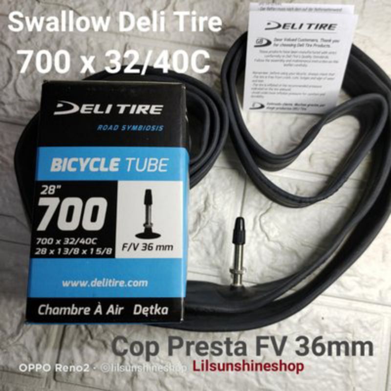 Ban Dalam 700 Swallow Deli Tire 700x32/40C FV Presta 36mm