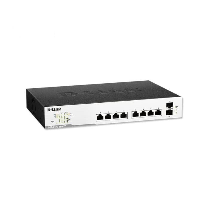 D-Link DGS-1100-10MPP (Max.POE) 8-port UTP 802.3af PoE