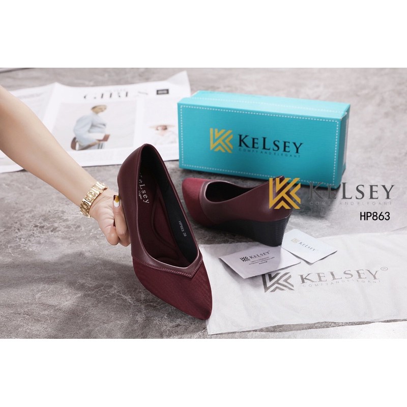 Kelsey Sepatu Heels Wanita HP863 Sepatu Heels Import-MAROON
