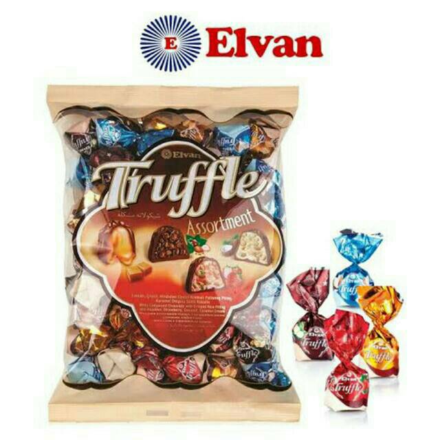 

Elvan truffle assortment-coklat turki aneka isi-400gr-manis-legit-jajanan murah-cemilan enak