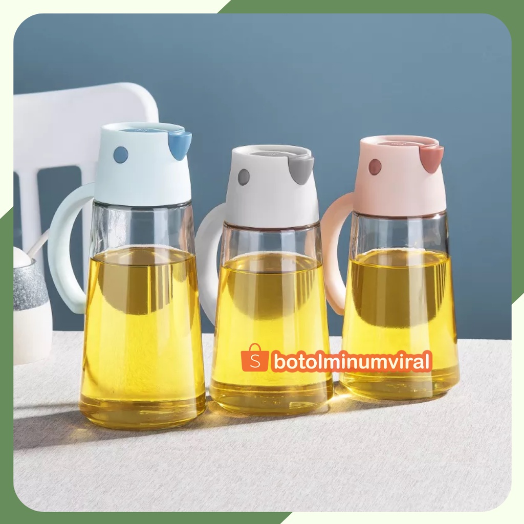 Botol Tempat Minyak Goreng Multifungsi 630ml Kaca Tebal Premium Original Tebal ORI