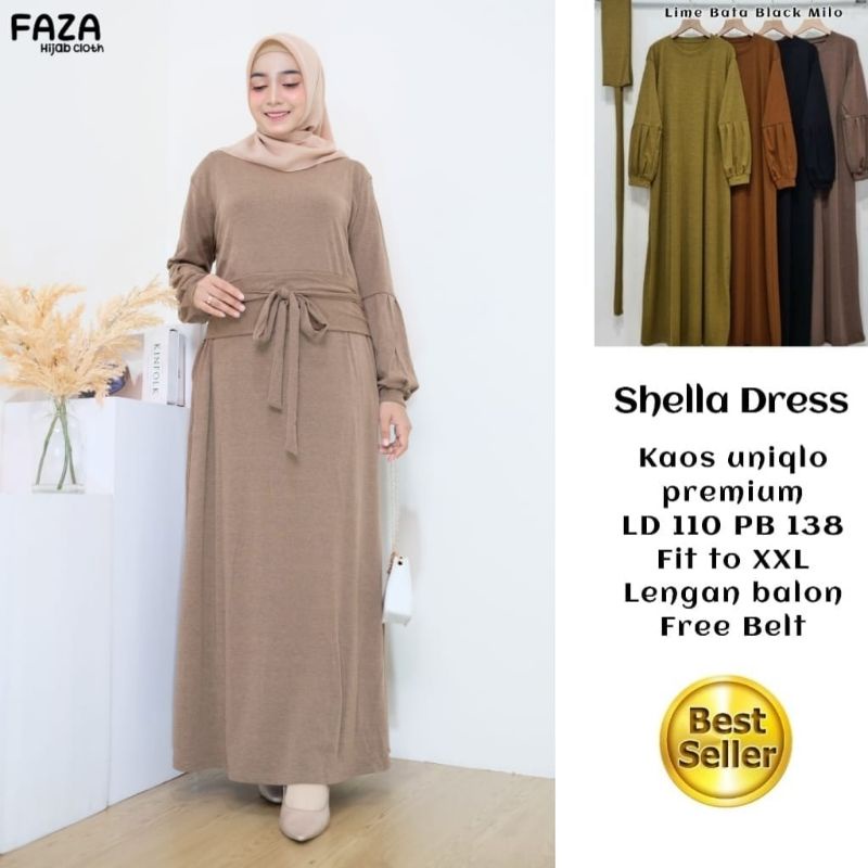 Shella Dress By FAZA • Maxi Dress Gamis Wanita Muslim