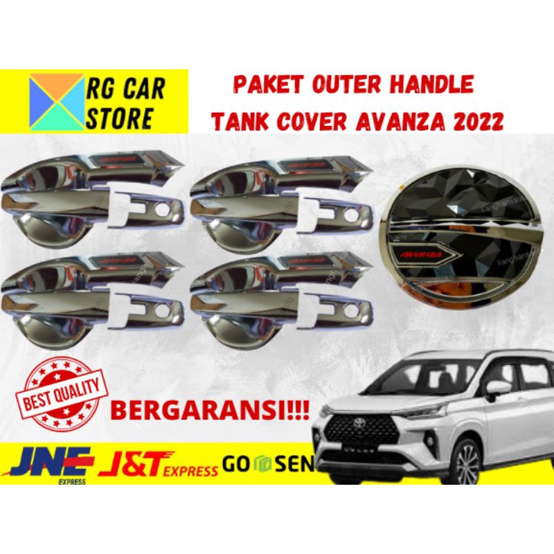 PAKET MODIF ALL NEW AVANZA 2022 Type G-OUTER HANDLE TANK COVER CHROME DIJAMIN PNP BERKUALITAS