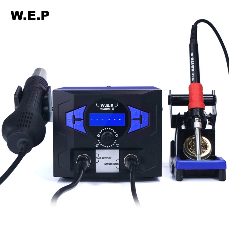 WEP 938BD+ II Professional Soldering Station &amp; Hot Air Rework Station