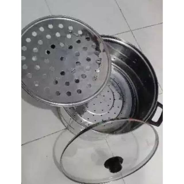 LANGSENG BUKAT 34cm TUTUP KACA PEGANGAN ANTI PANAS