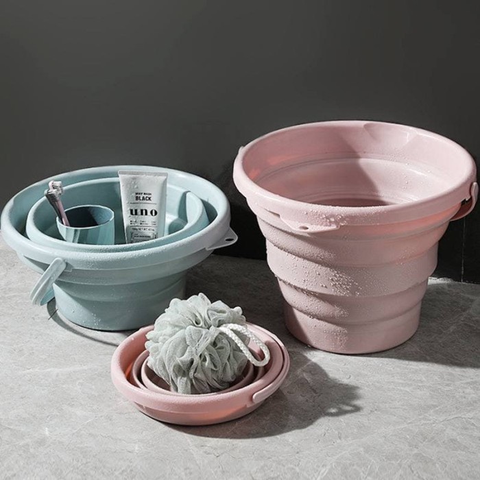 Ember lipat portable 10 L 100403 - BIRU-PUTIH