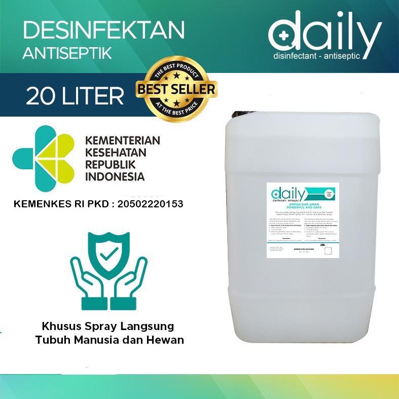 DESINFEKTAN DISINFEKTAN DAILY REGULER ANTISEPTIC 20 LITER ANTI VIRUS READY TO USE