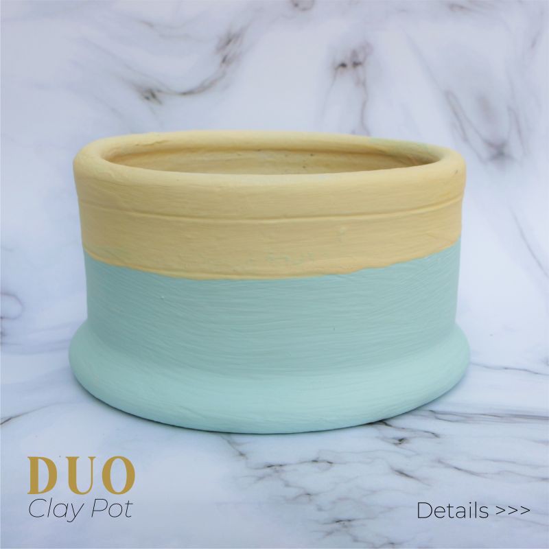 DUO CLAY POT [ pot gerabah ]
