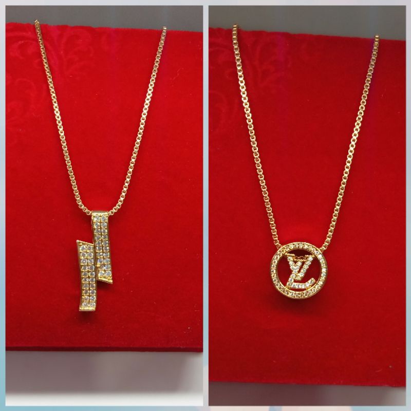 C-31.Kalung+Liontin xuping wanita berlapis emas dengan mata zircon uk45cm.