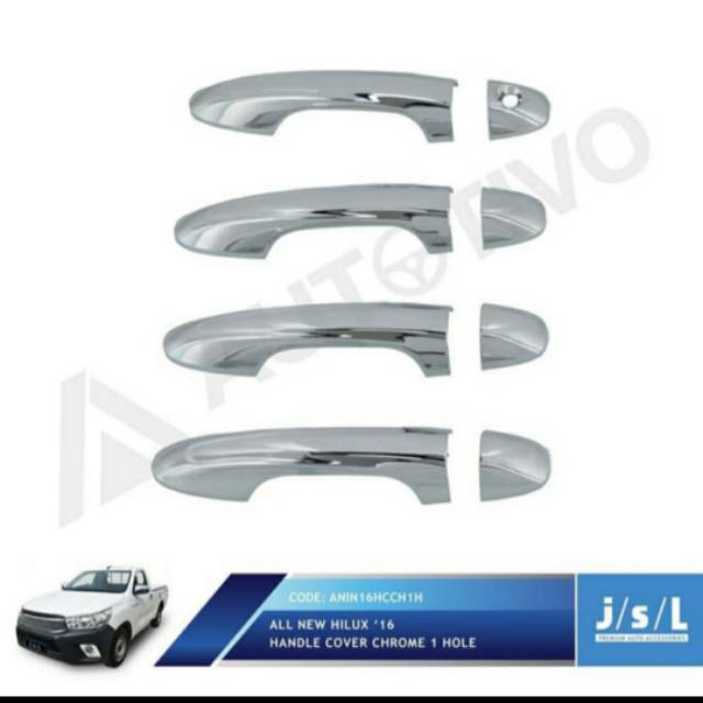 Cover handle all new Hilux 1 hole Hitam &amp; Chrome jsl