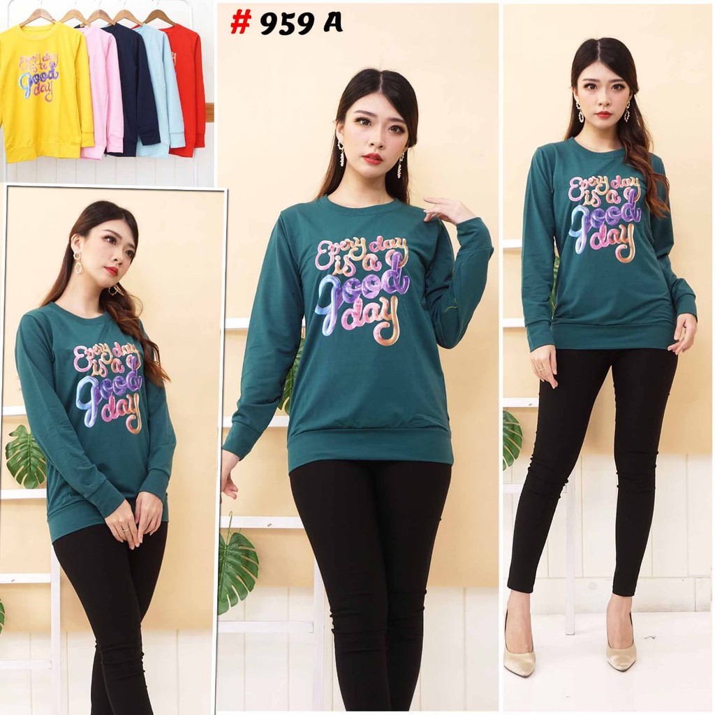  JakartaFashion sweater atasan lengan panjang kaos  import  