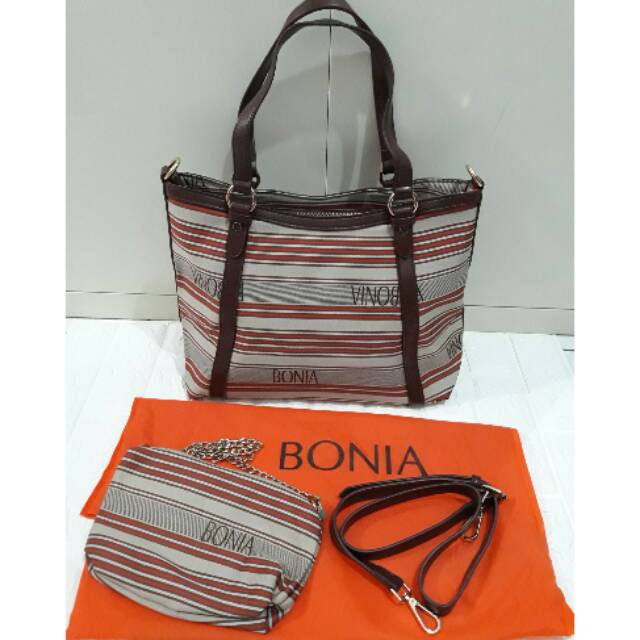 PRELOVED  Tas Bonia Tote Bag with pouch Preloved