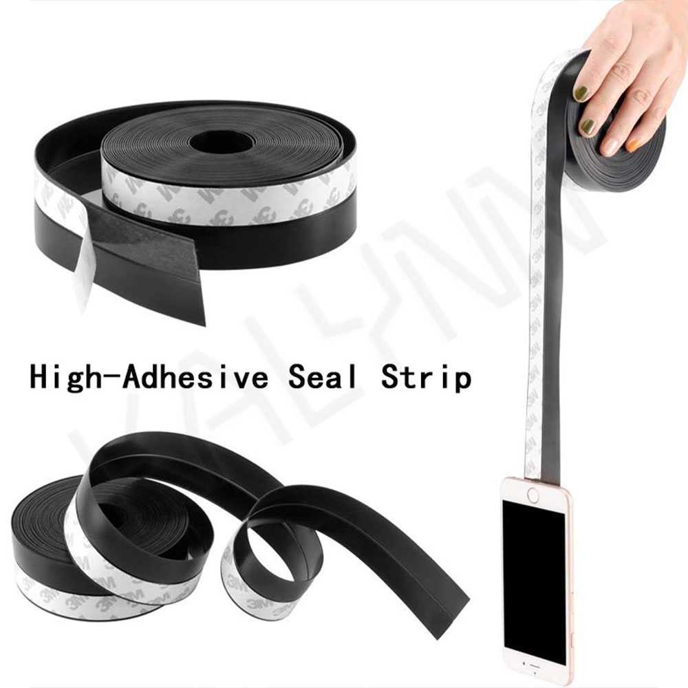 COD Lakban Rubber Flex Door Seal Strip Bottom Seal 5M Door Seal Strip Penutup Celah Lubang Bawah Pintu Bottom Seal Door Strip Tape Anti Debu Kecoak