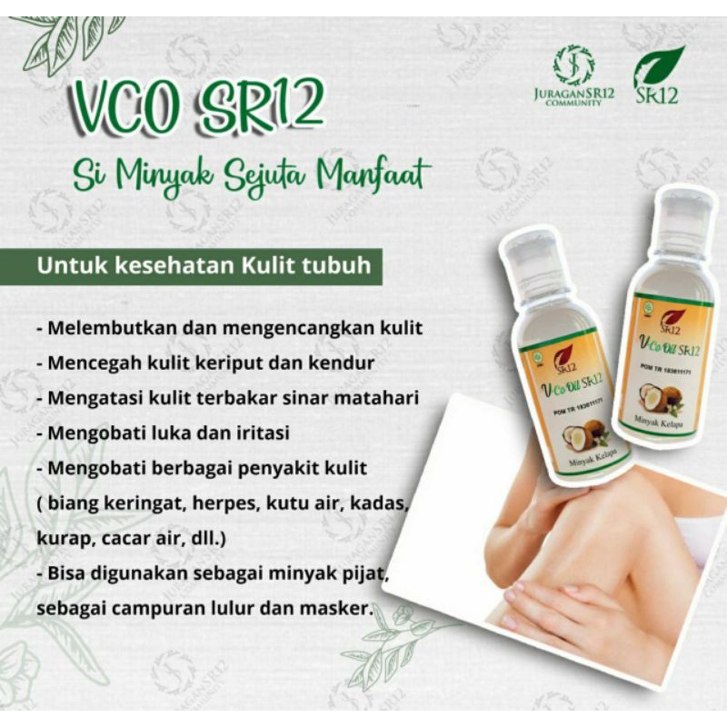 VCO SR12/MINYAK KELAPA MURNI/MINYAK VCO