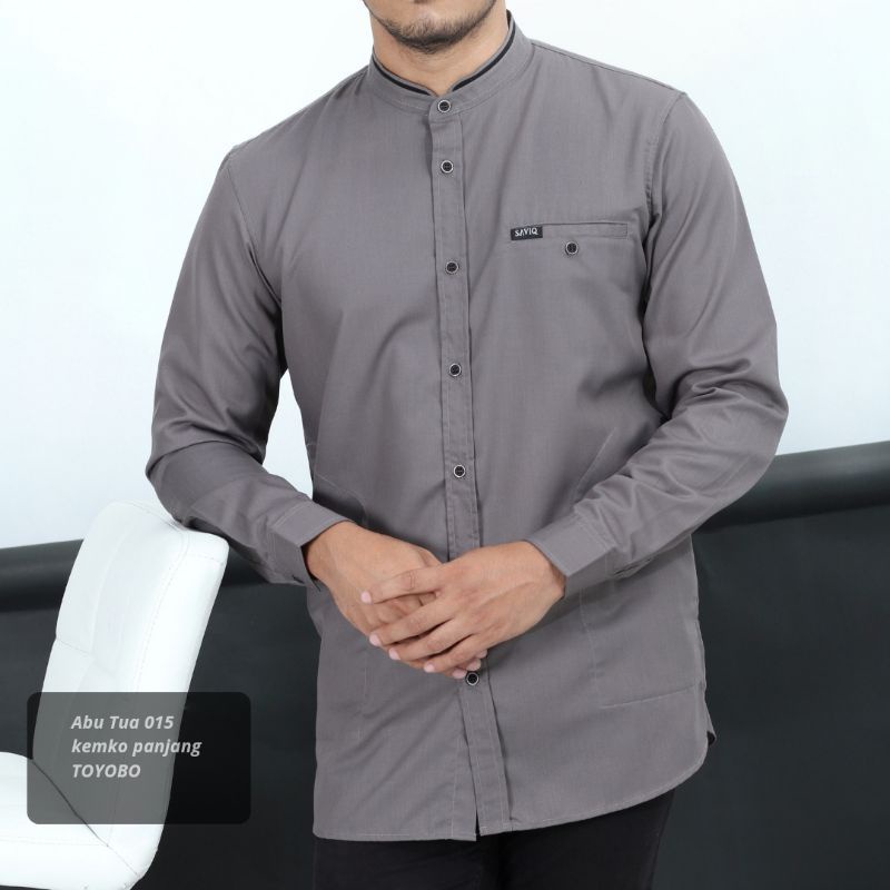 KOKO KURTA SAVIQ LENGAN PANJANG BAHAN TOYOBO WARNA PUTIH HITAM MOCCA ABU OLIVE M L XL