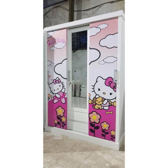  Lemari  Pakaian  3  Pintu  Sliding Hello  Kitty  Frozen SHBT 
