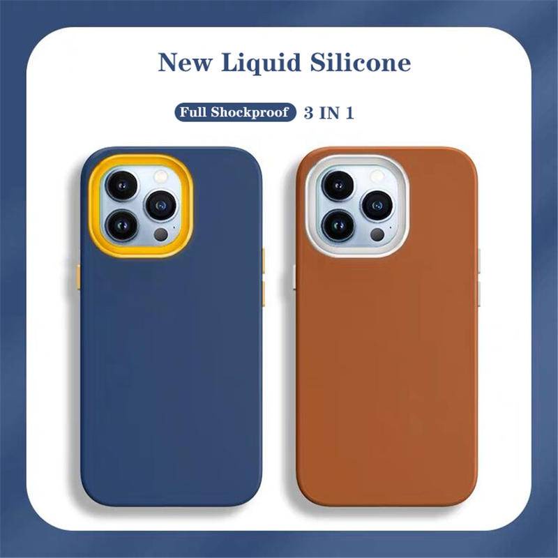 Casing Silikon 3 in 1 Tahan Benturan Untuk iPhone 6 6s 7 8 Plus se3 11 Pro Bumper