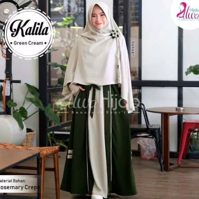 Gamis Syari Set Khimar Khalila Syari Dress Muslim