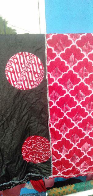 Tunik Nadine Tunic Batik Modern Seragam Kerja Kantor Wanita Murmer Cantik Keren Lucu Katun Merah