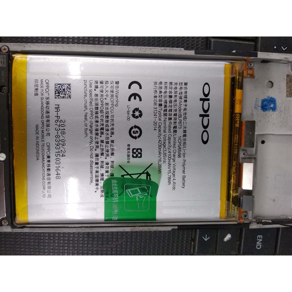 baterai oppo a3s original copotan