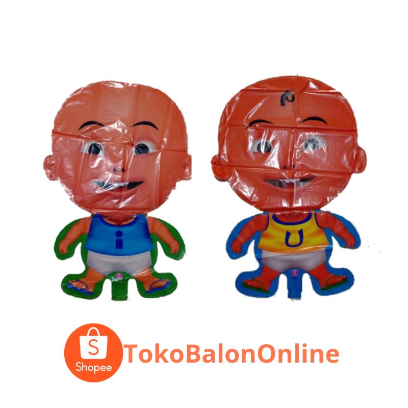 Balon Foil Karakter Upin Ipin Ballon character kartun ukuran ± 64 x 44 cm