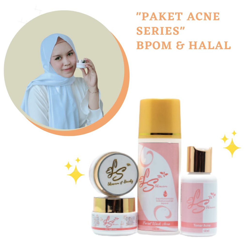 Skincare BPOM Cream Pemutih Wajah Acne Glowing Series Beauty Kosetik Jerawat by els Skincare