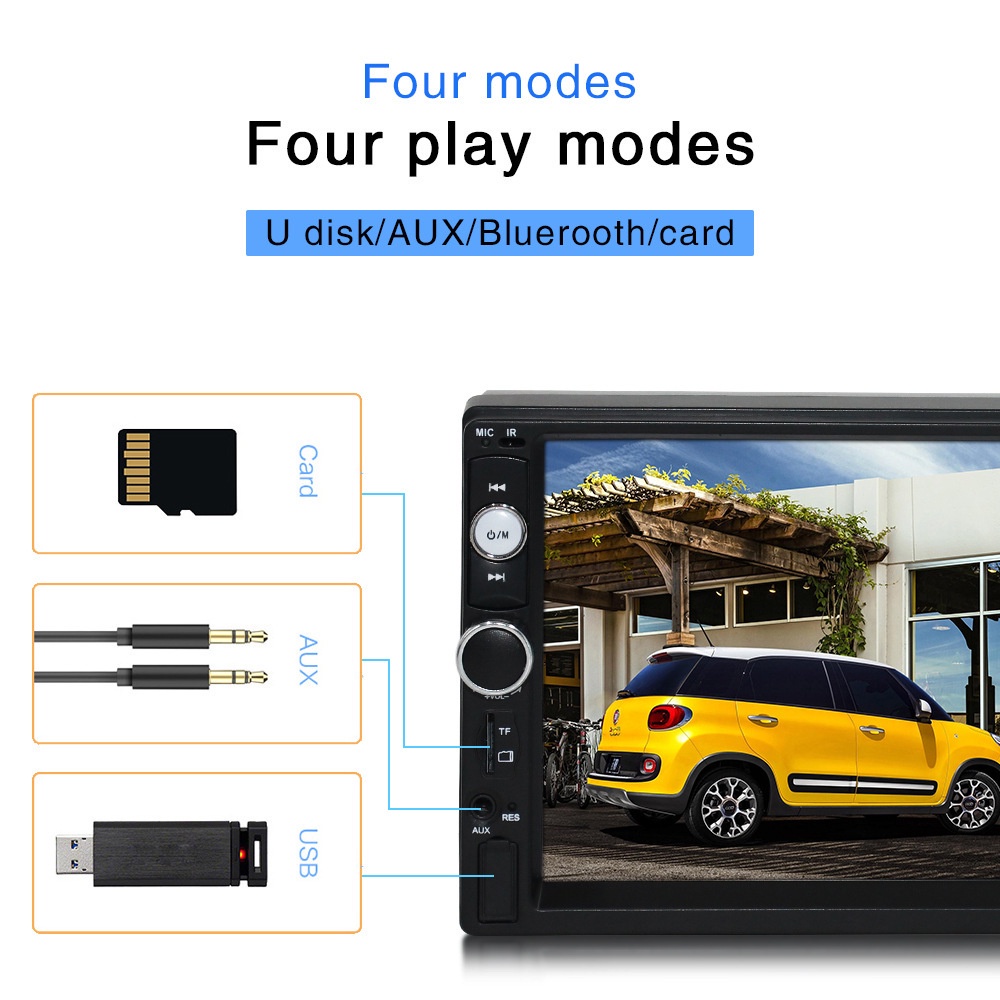 {dan kamera} 7018B /7010B Head Unit Android 7-&quot; 2 Din Bluetooth Audio Car MP3 MP5 Player In Touch Screen Radio Dan Kamera