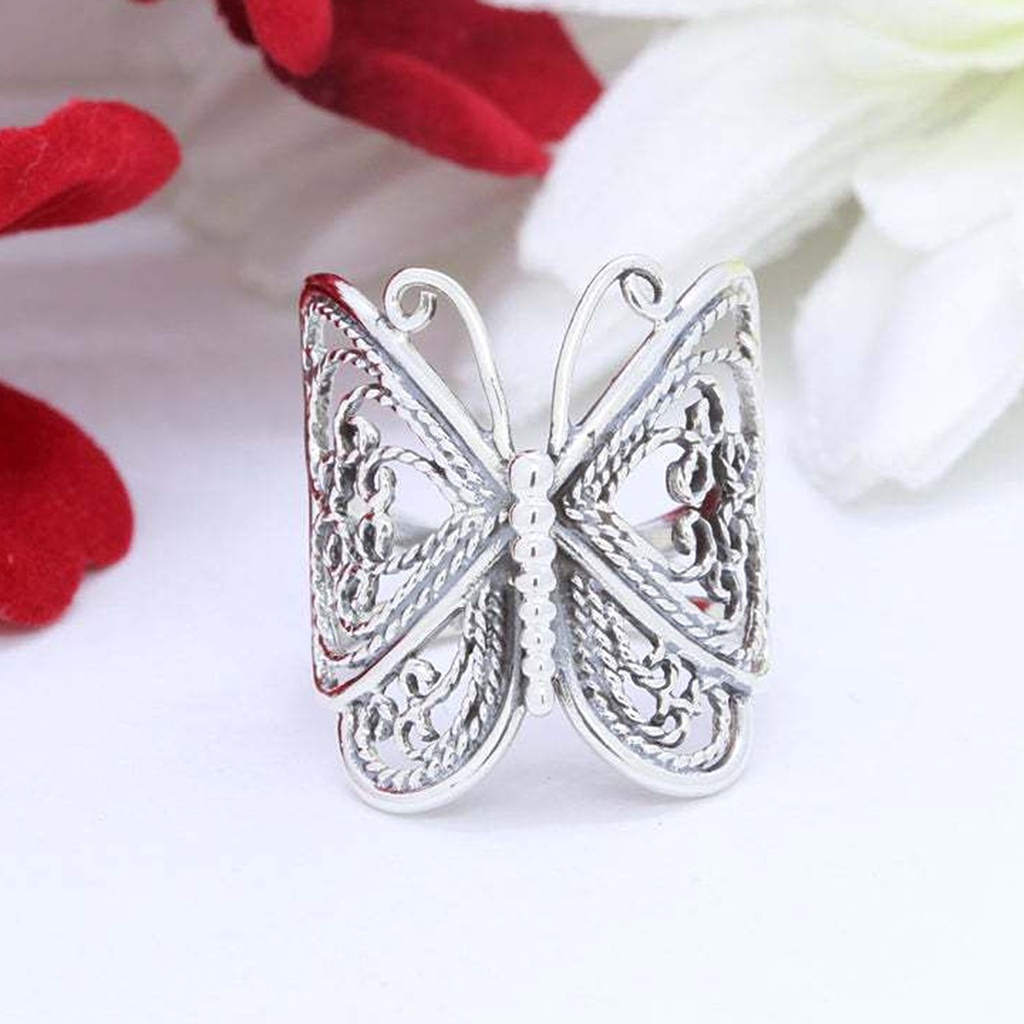 Hu Hu Hu Hu Hu Alat Bantu Pasang Kacamata♡ Cincin Butterfly Adjustable Untuk Wanita