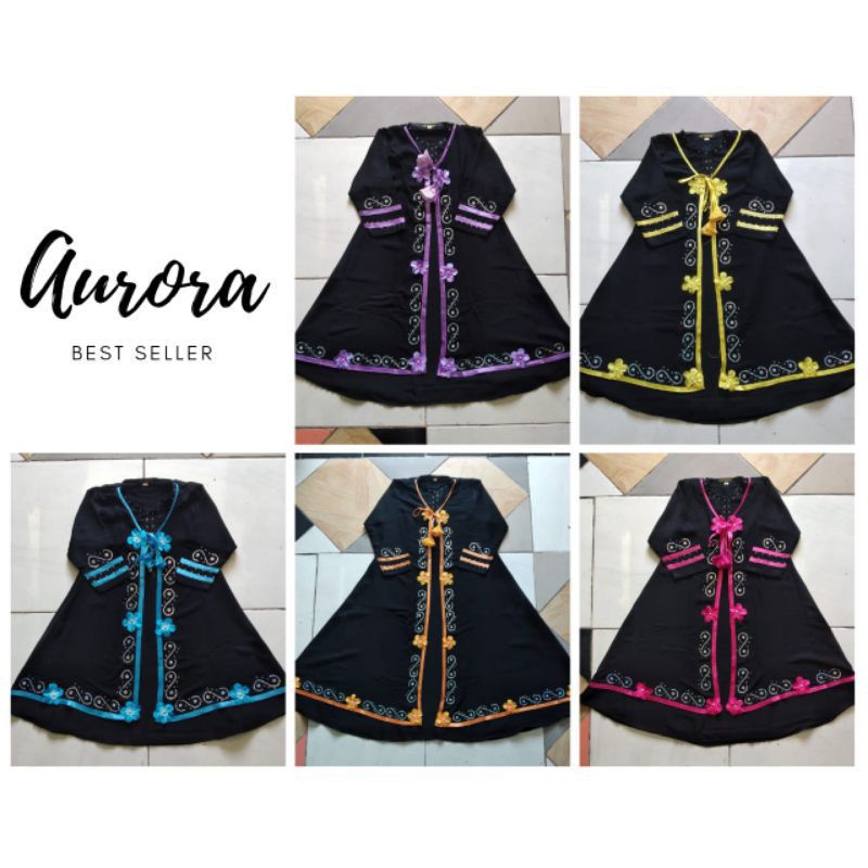 Gamis Aurora Anak set kerudung warna plus cadar