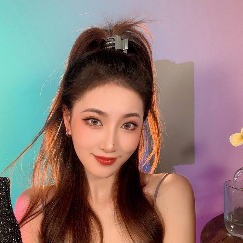Vintage Logam Jepit Rambut ponytail Tetap Ambil Klip lady's Korea Aksesori Rambut