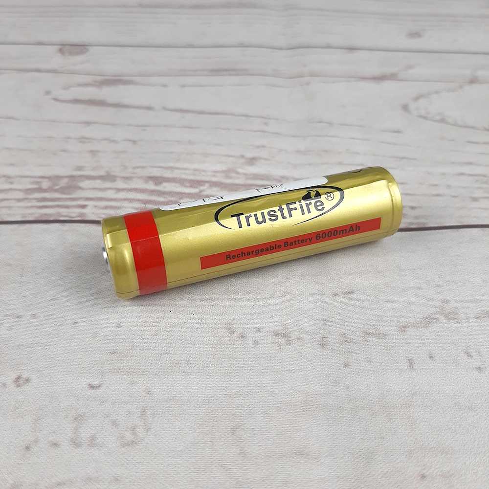 Trustfire Baterai Li-ion 18650 6000mAh 3.7V Button Top - BRC 18650