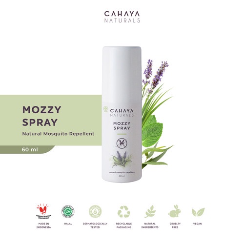 [PROMO BUY 500K FREE 1] Cahaya Naturals Mozzy Spray Natural Mosquito Repellent 60ml