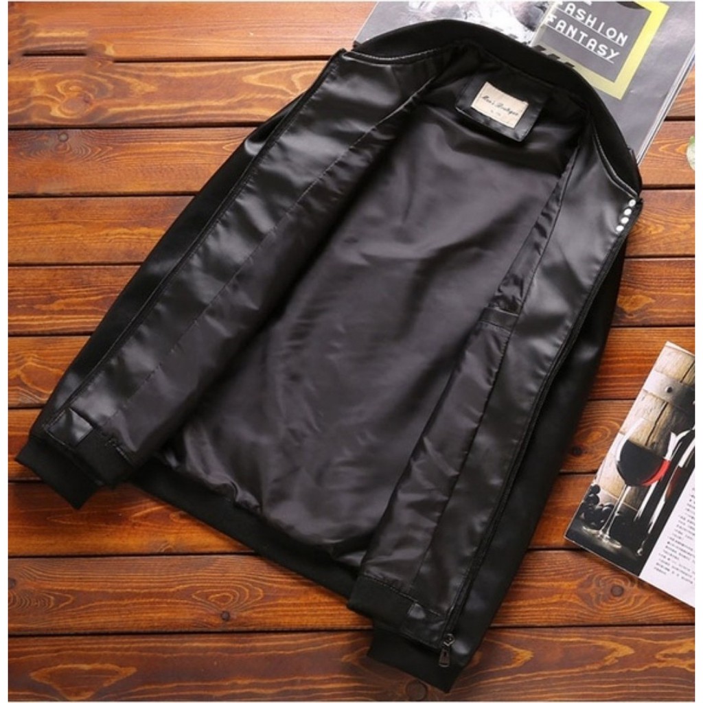 Jaket LEATHER Fashion PRIA Casual Semi Kulit Terbaru Stayle Biker Motor