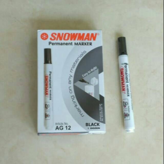 

Spidol Permanen Snowman AG 12 permanent marker