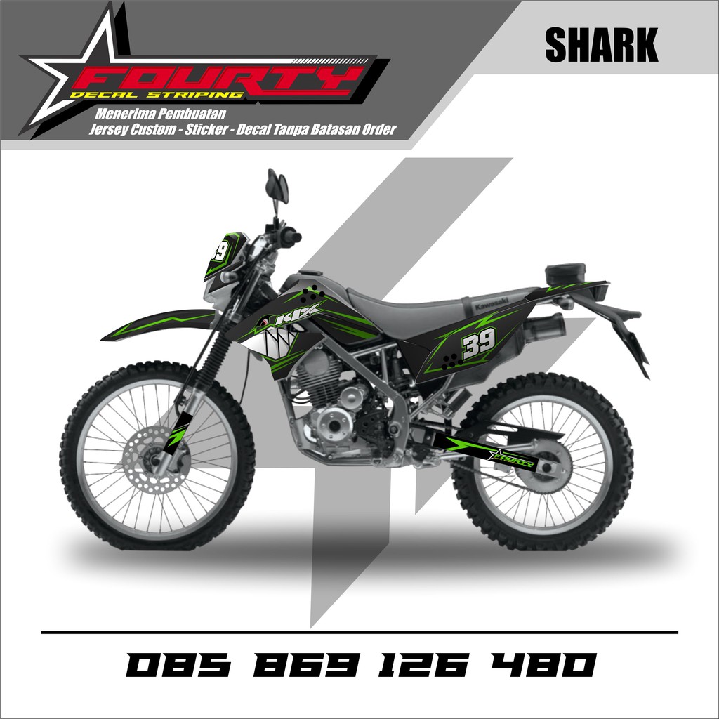 DECAL MOTOR KLX SHARK