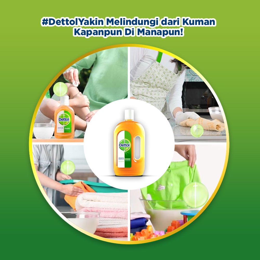 [100%Asli+COD] Dettol Antiseptic Liquid 495 ml  Cairan Antiseptik