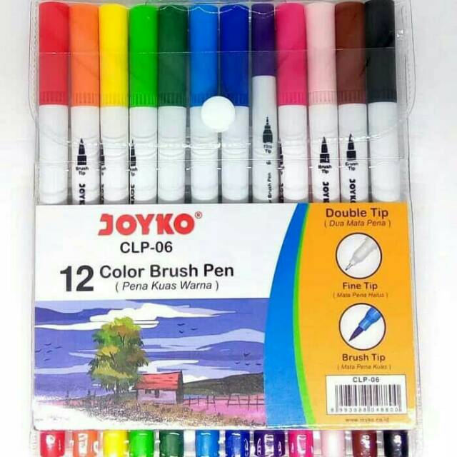 

Color brush pen CLP-06 Joyko Spidol 2in1
