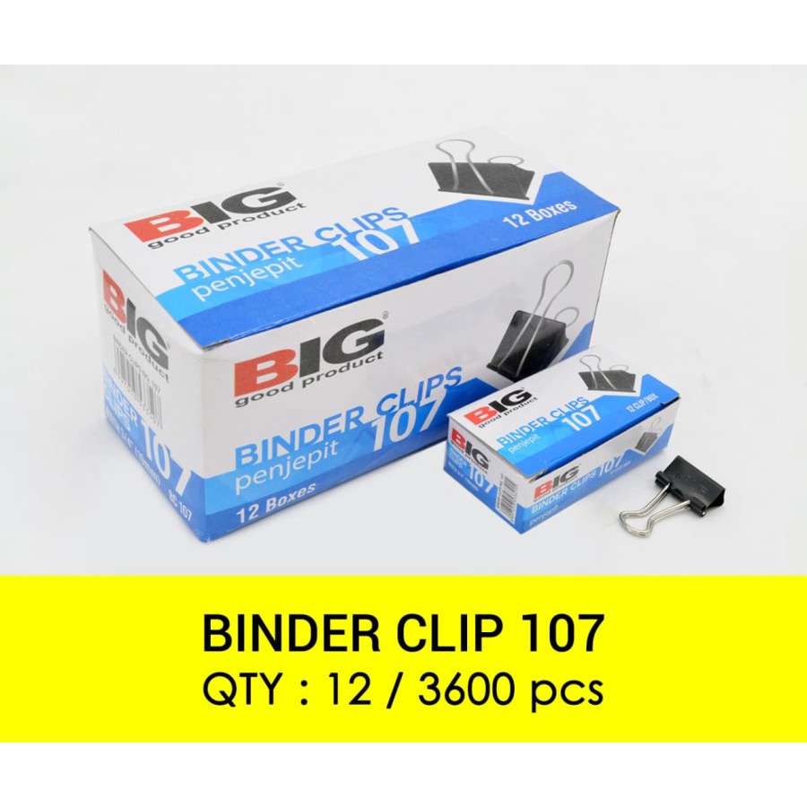 

BINDER CLIP, PENJEPIT KERTAS, KLIP KERTAS 107 BIG